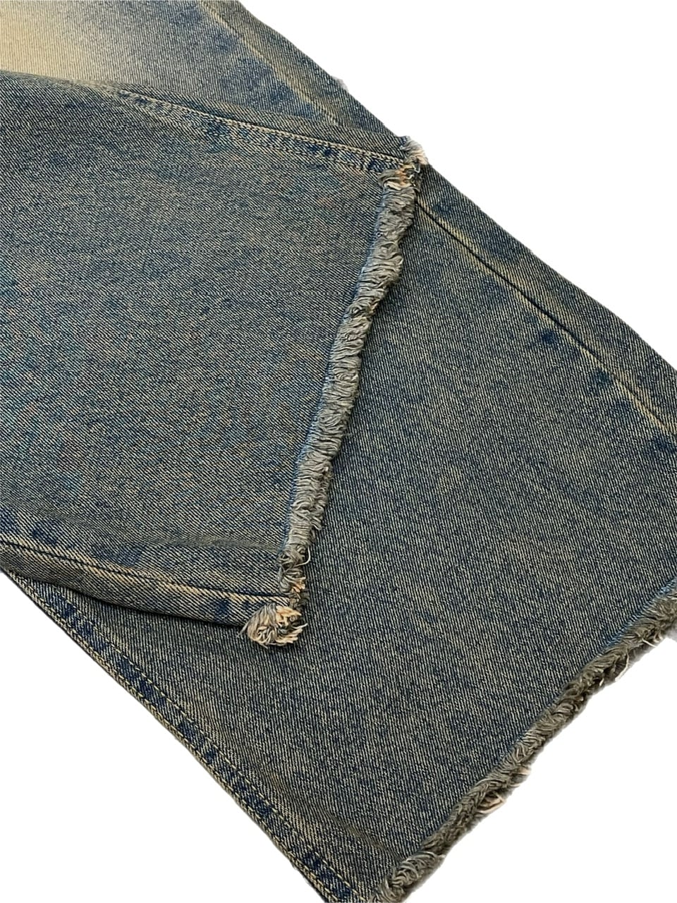 受注制【Chikashitsu +】vintage faded wash denim pants