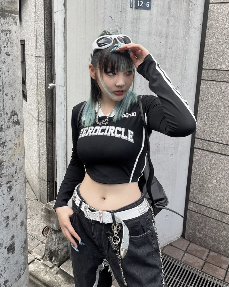 受注制【Never mind the XU】sporty track long sleeve tee