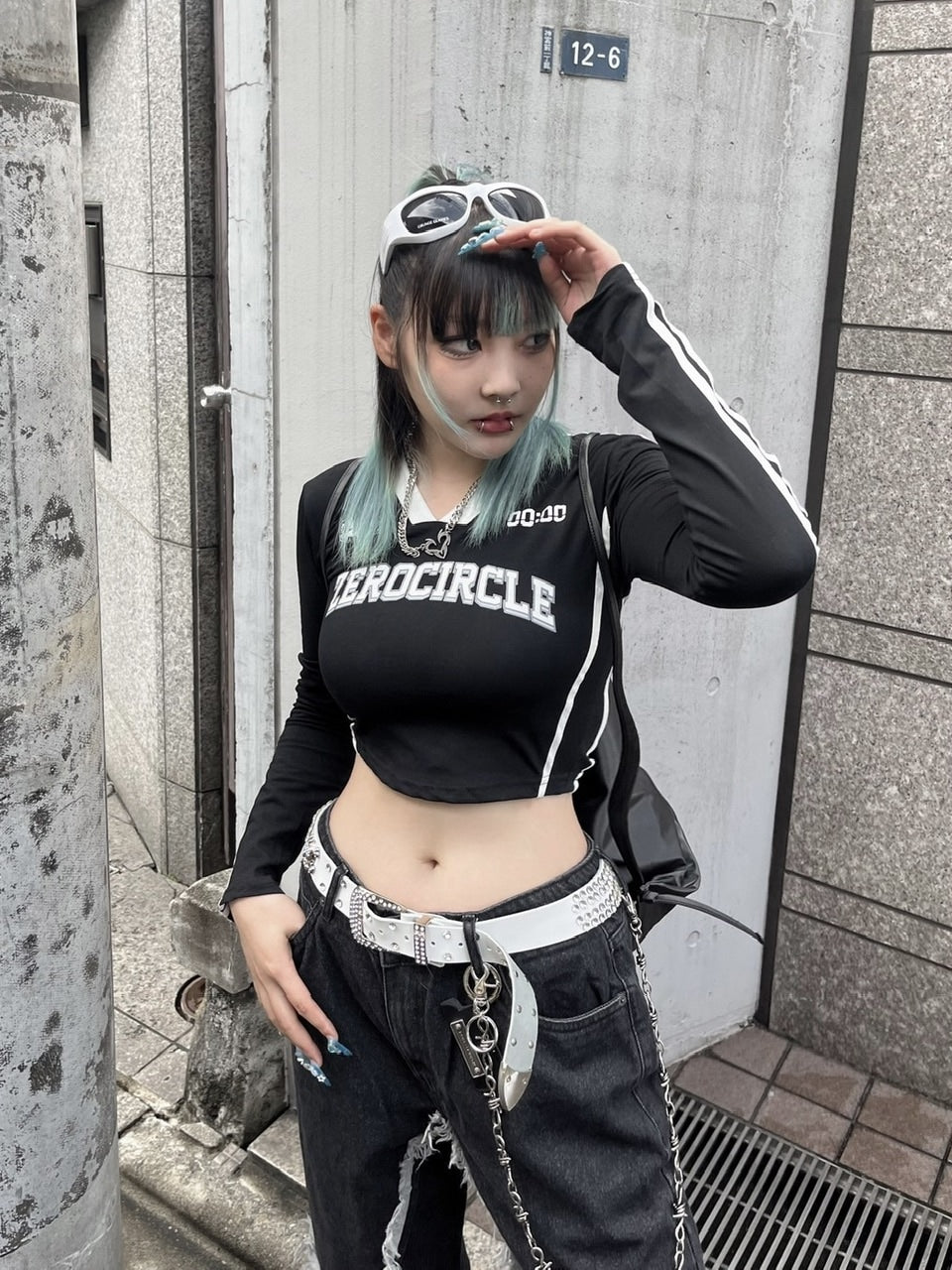 受注制【Never mind the XU】sporty track long sleeve tee