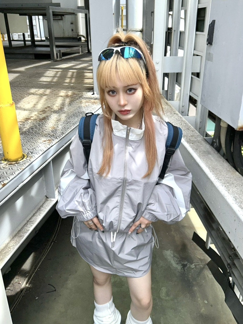 受注制【Never mind the XU】track jacket & skirt (2color)