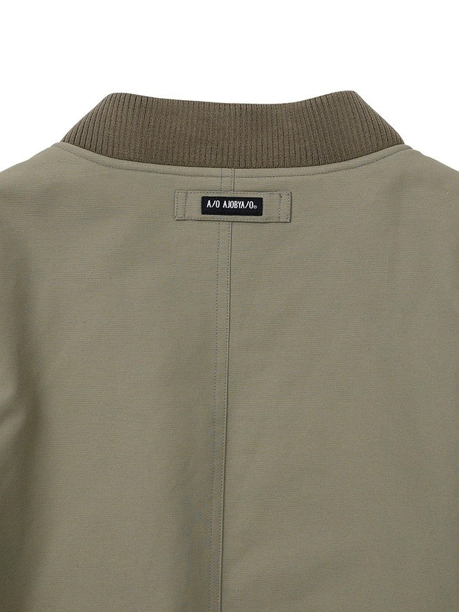 【AJOBYAJO】Fourfold Nylon Mixed Bomber Jacket