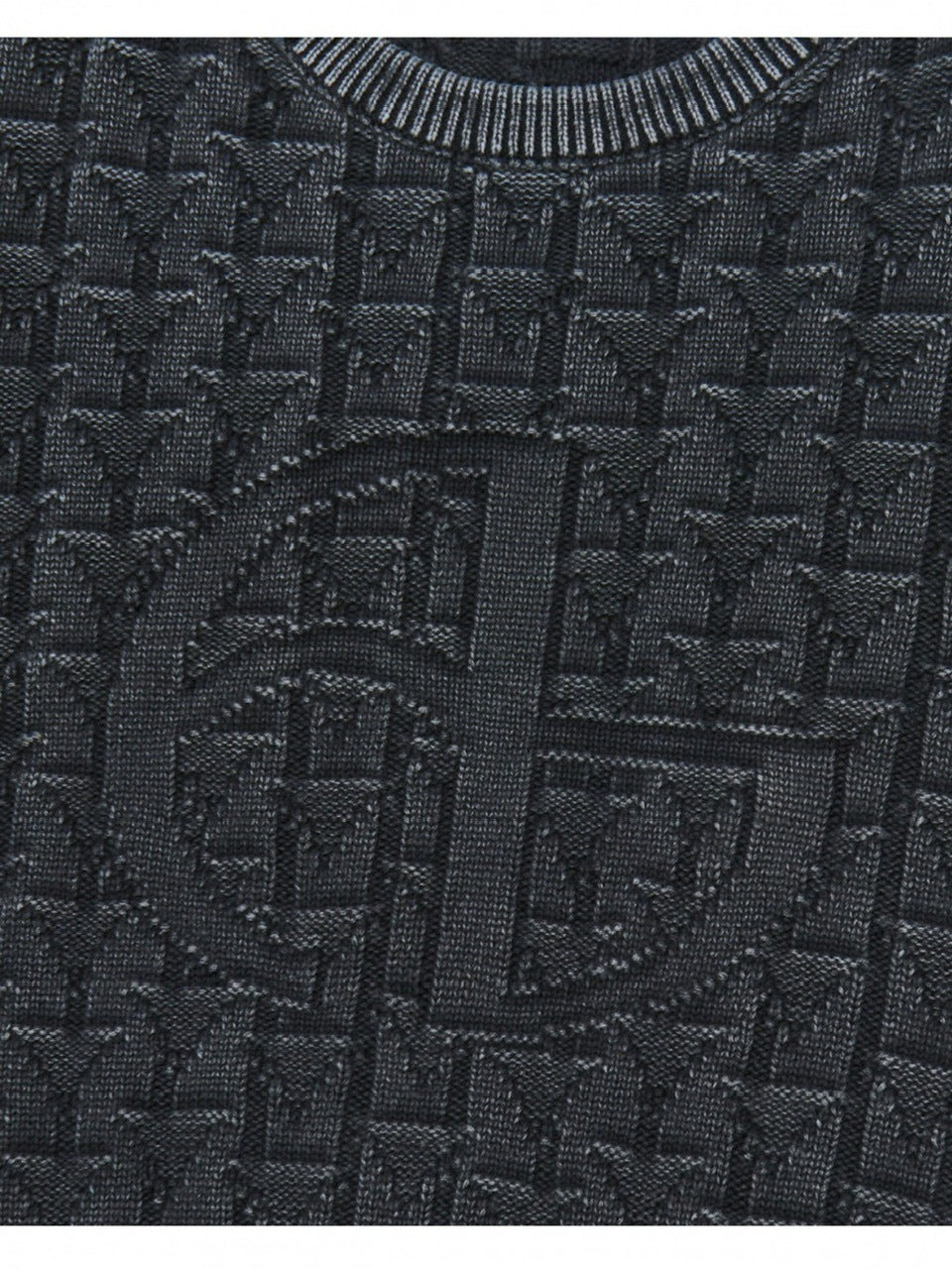 【NOMANUAL】SYMBOL JACQUARD KNIT / 【ノーマニュアル】シンボルジャガード長袖ニット