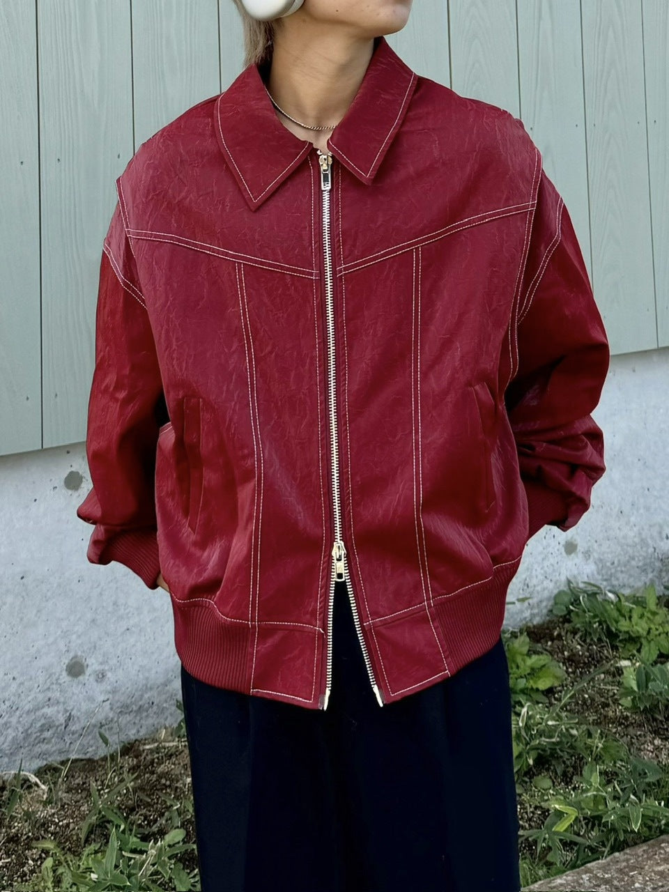 受注制【RENOL】viper leather jacket (3color)