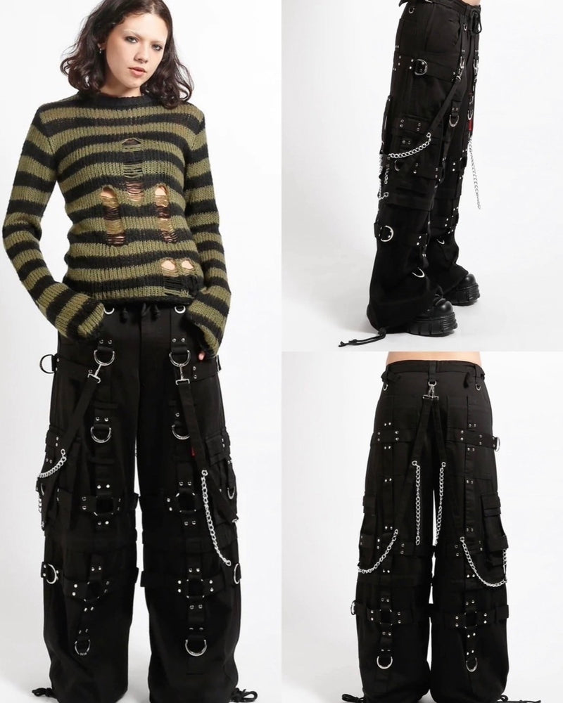 【TRIPP nyc】HARNESS DARK STREET PANTS[AF7142M] / 【トリップ エヌワイシー】ダークハーネスボンテージワイドパンツ