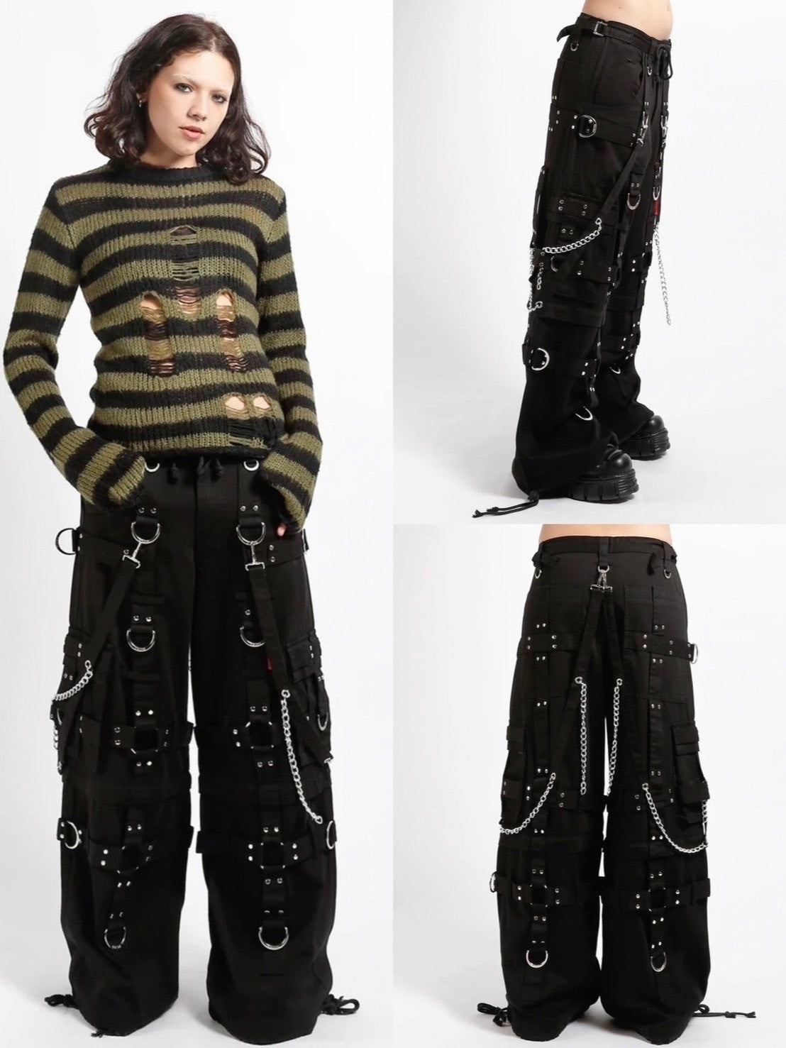 【TRIPP nyc】HARNESS DARK STREET PANTS[AF7142M] / 【トリップ エヌワイシー】ダークハーネスボンテージワイドパンツ