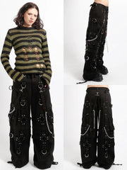 【TRIPP nyc】HARNESS DARK STREET PANTS[AF7142M] / 【トリップ エヌワイシー】ダークハーネスボンテージワイドパンツ