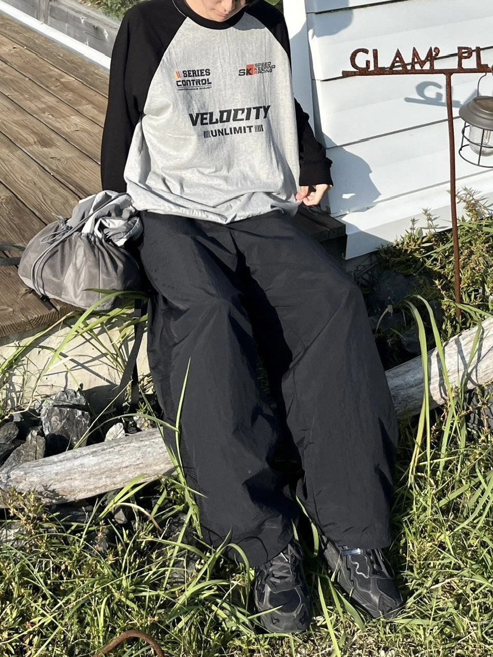 受注制【youll】velocity raglan long sleeve tee (2color)