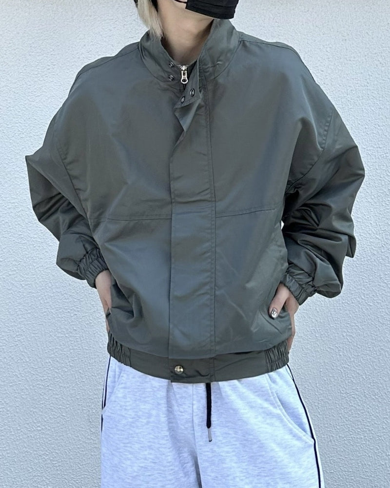大阪店WEB限定受注制【Chikashitsu +】high neck bomber jacket (2color)