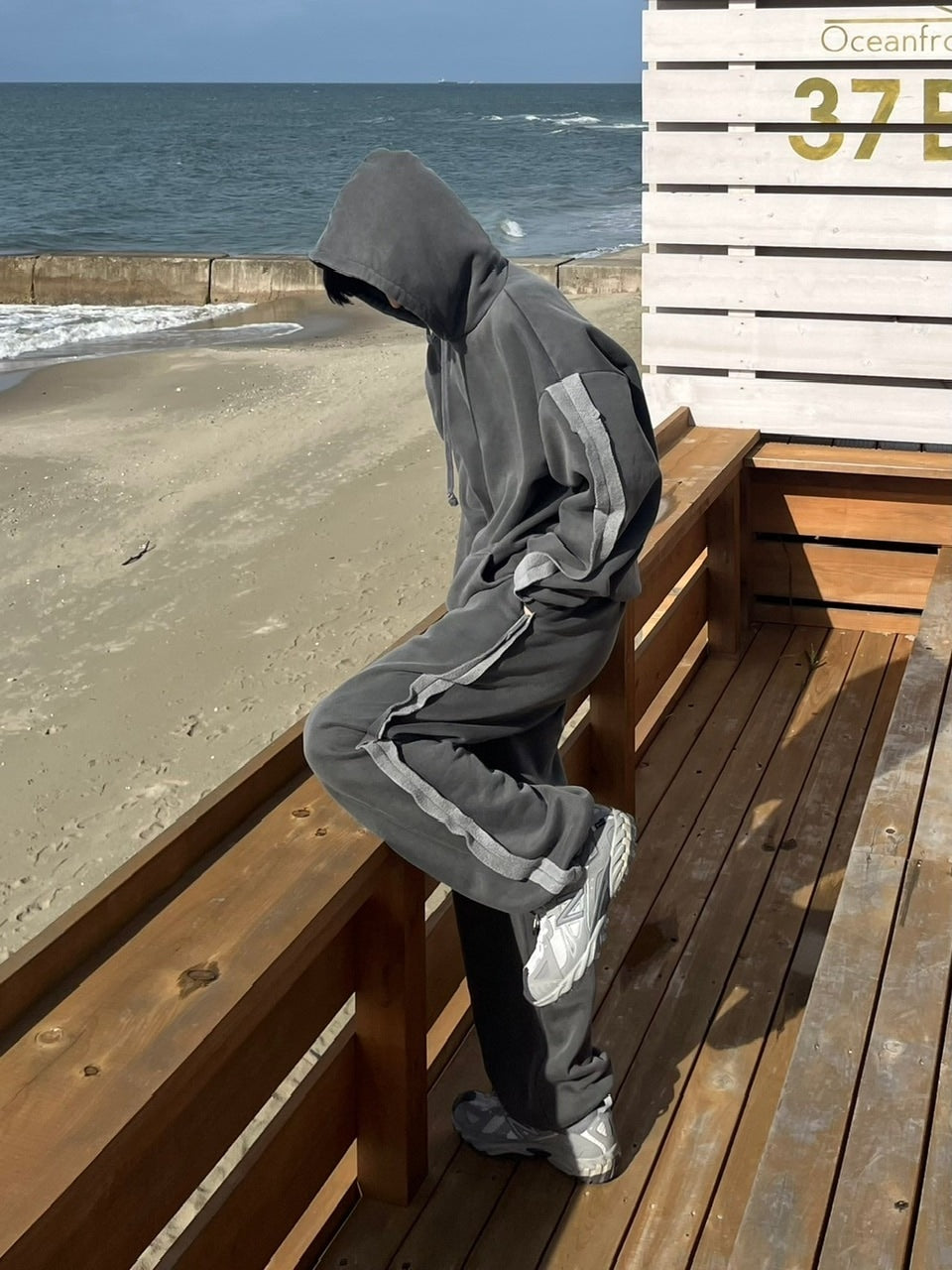 【youll】set up pigment sweat hoodie (2color)