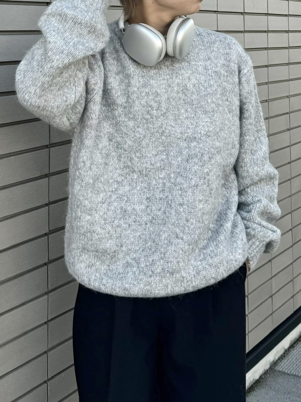 受注制【RENOL】wool mix round knit (4color)