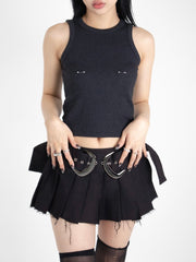 【KAIYA】nipple piercing sleeveless