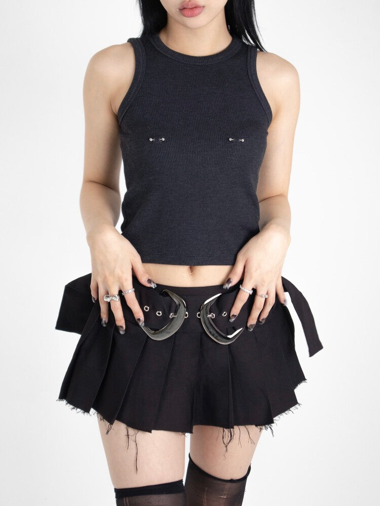 【KAIYA】nipple piercing sleeveless
