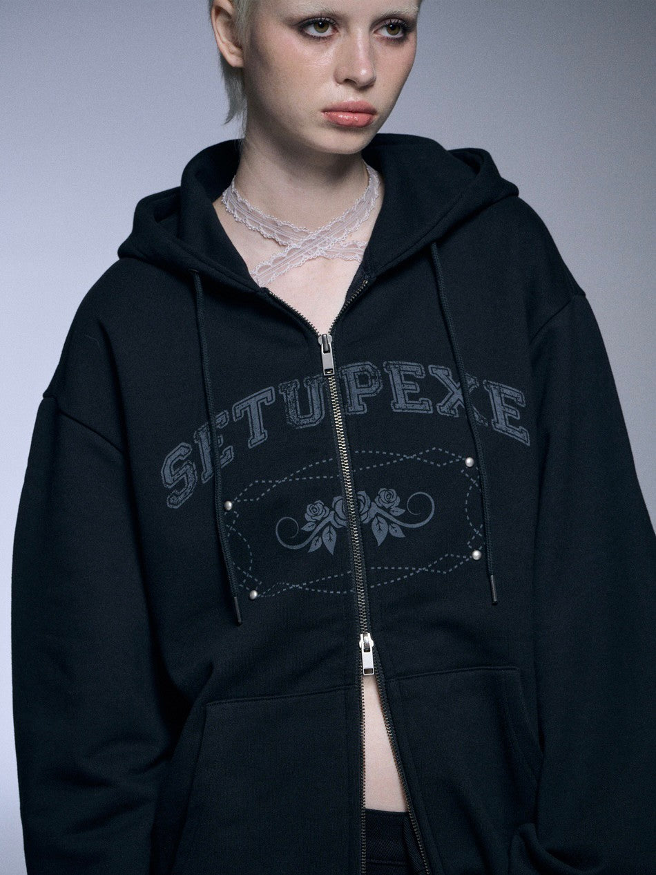 【SETUP‐EXE】OVERSIZED TWO-WAY ZIPUP HOODIE