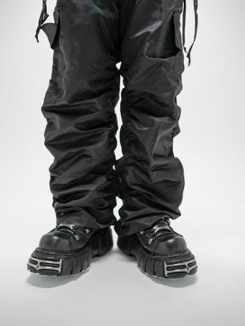 受注制【Never mind the XU】shirring jogger pants (2color)