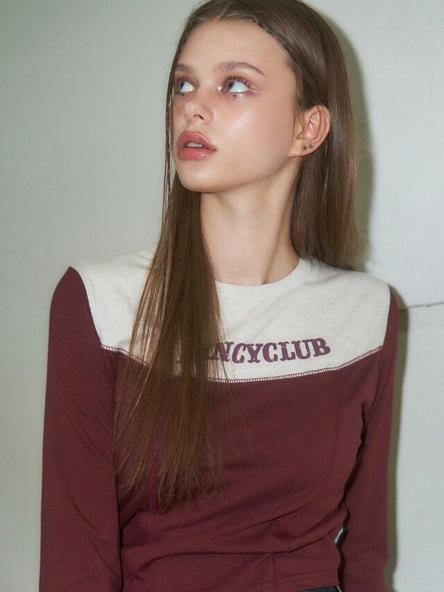 【FANCY CLUB】TURNING CLASSIC STITCH CROP TEE