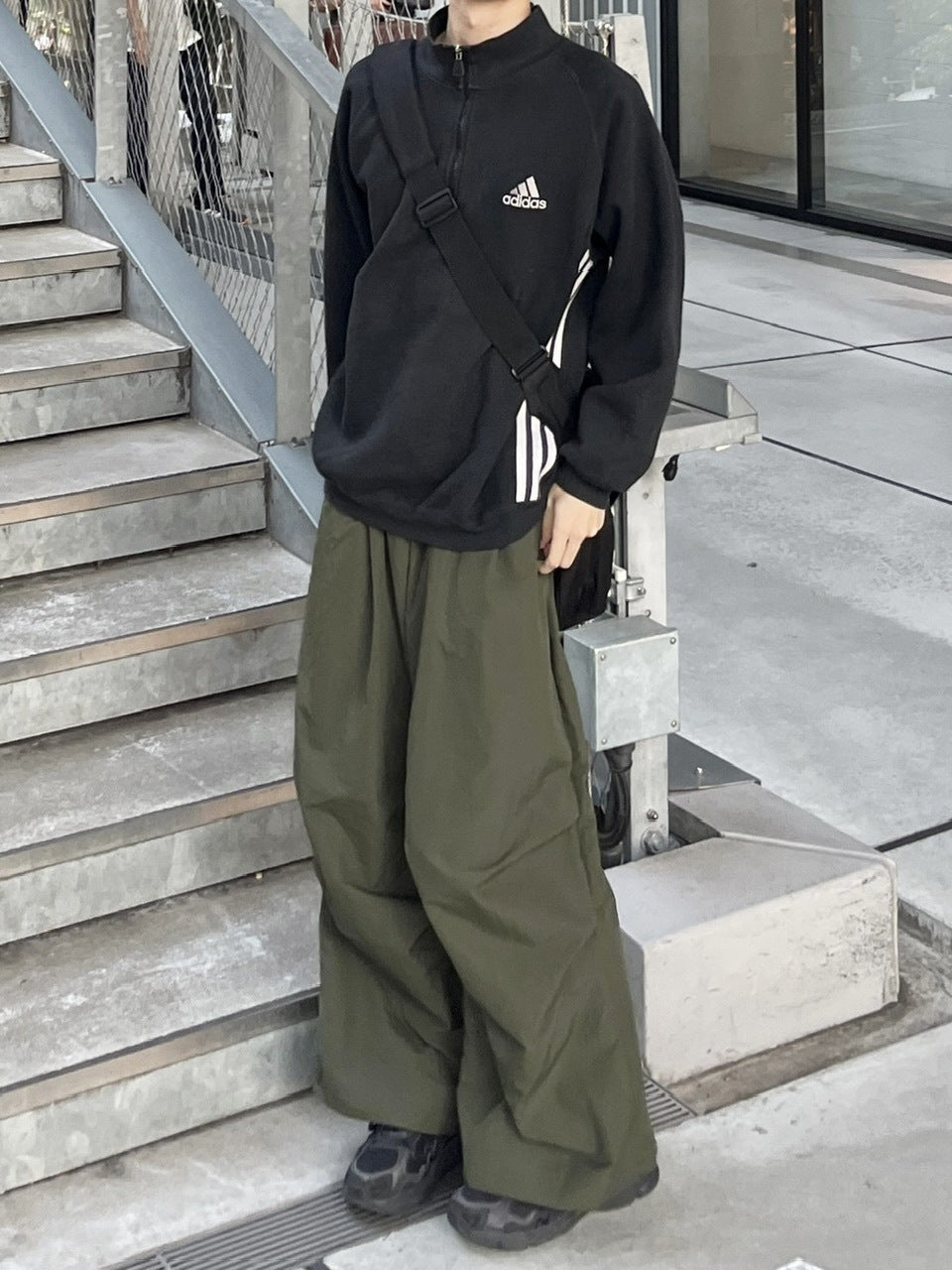 受注制【youll】snap button tuck wide pants (3color)
