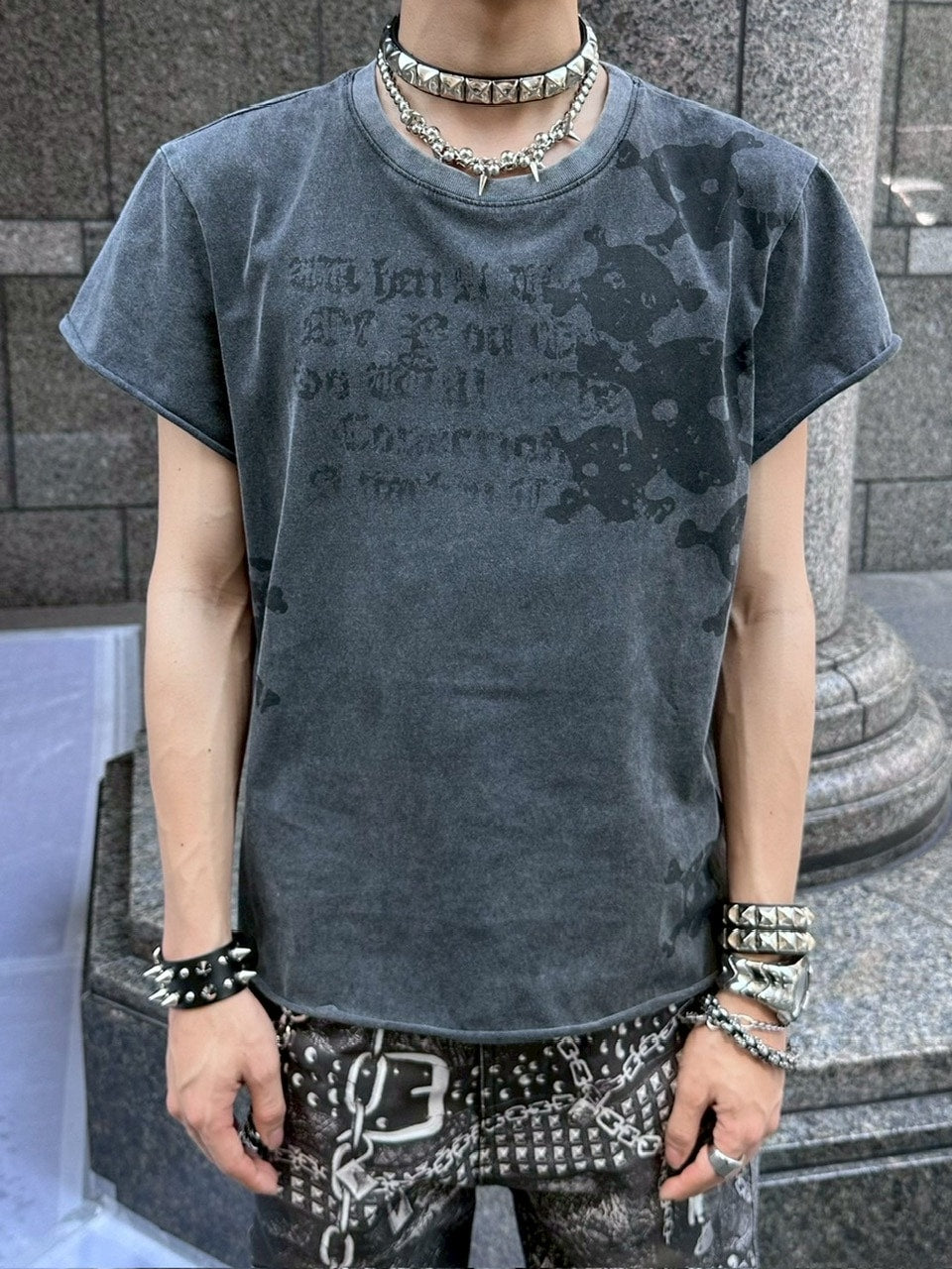 受注制【Never mind the XU】spike bracelet