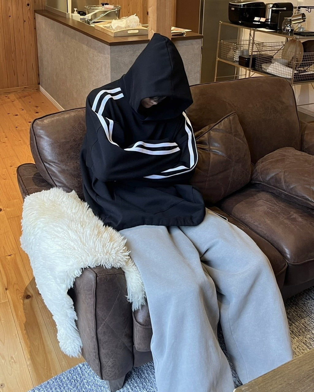 受注制【youll】line sweat hoodie