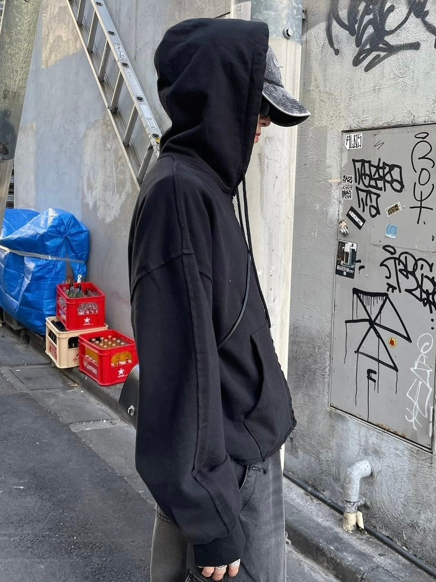 受注制【nmtc +】unisex cropped hoodie (4color)