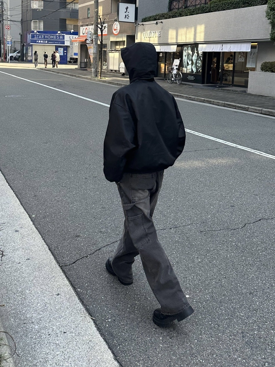 大阪店WEB限定受注制【Chikashitsu +】vintage wash carpenter denim pants (2color)