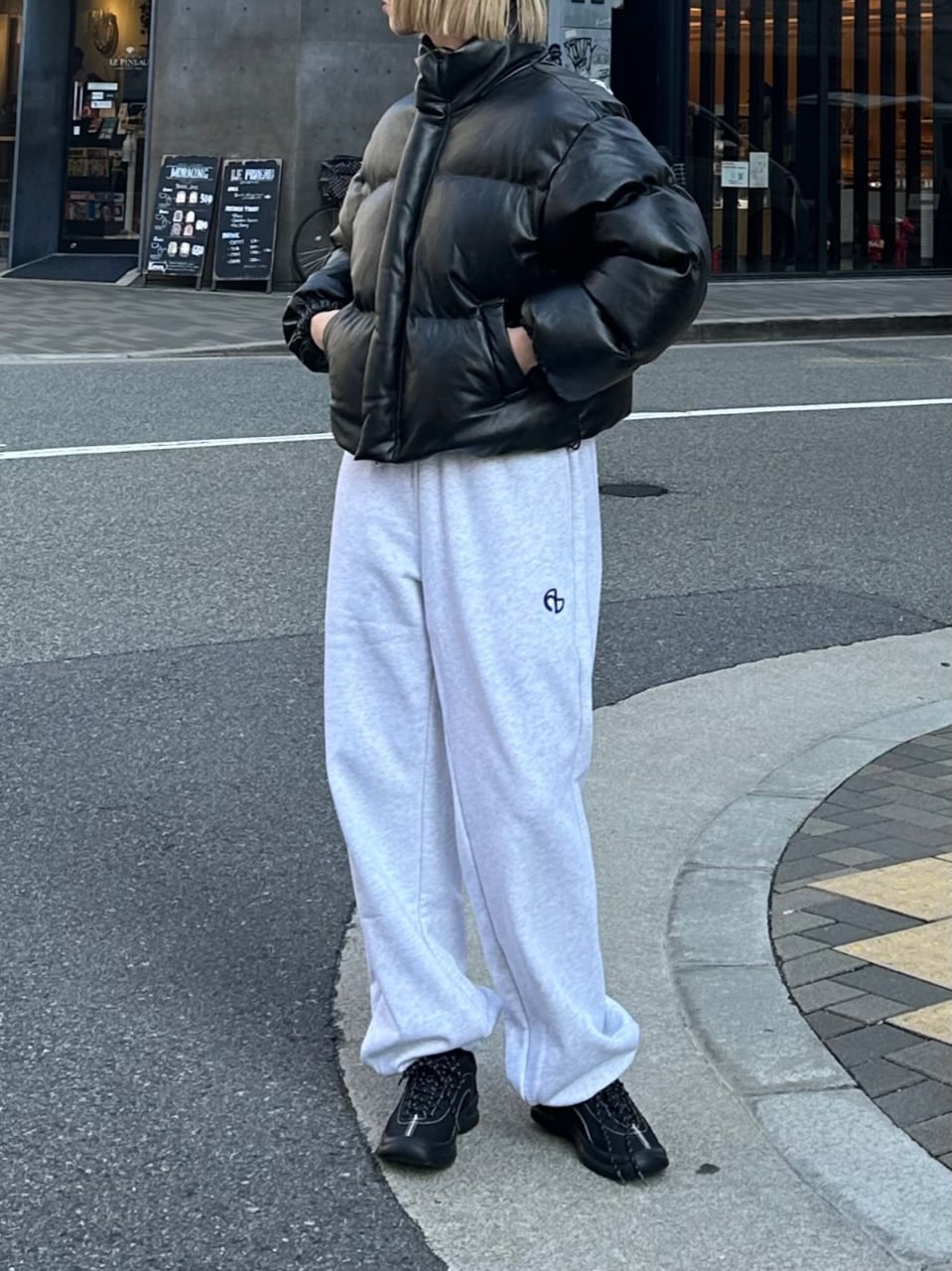 大阪店WEB限定受注制【Chikashitsu +】fake leather padded blouson