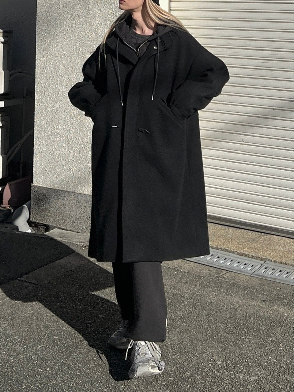 受注制【Chikashitsu +】high neck volume arm coat (2color)