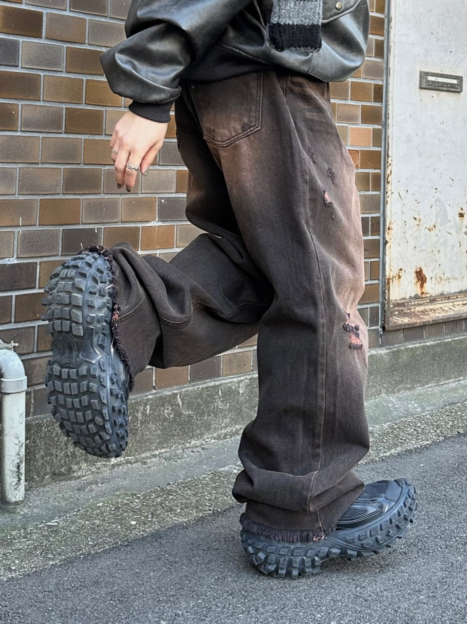 大阪店WEB限定受注制【Chikashitsu +】vintage like denim pants