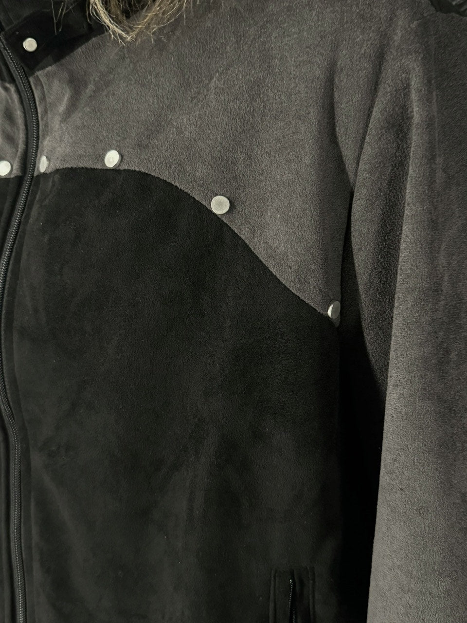 受注制【Never mind the XU】rivet suede biker jacket