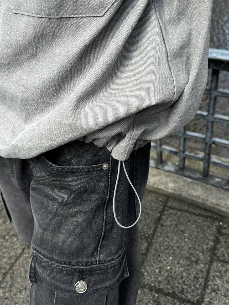 大阪店WEB限定受注制【Chikashitsu +】pigment draw code shirt (2color)