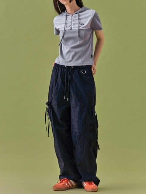 【FANCY CLUB】SOFT BASIC HALF ZIP-UP HOODIE