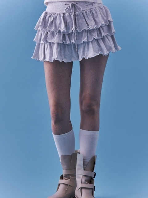 【FANCY CLUB】PUFF SWEAT CANCAN MINI SKIRT