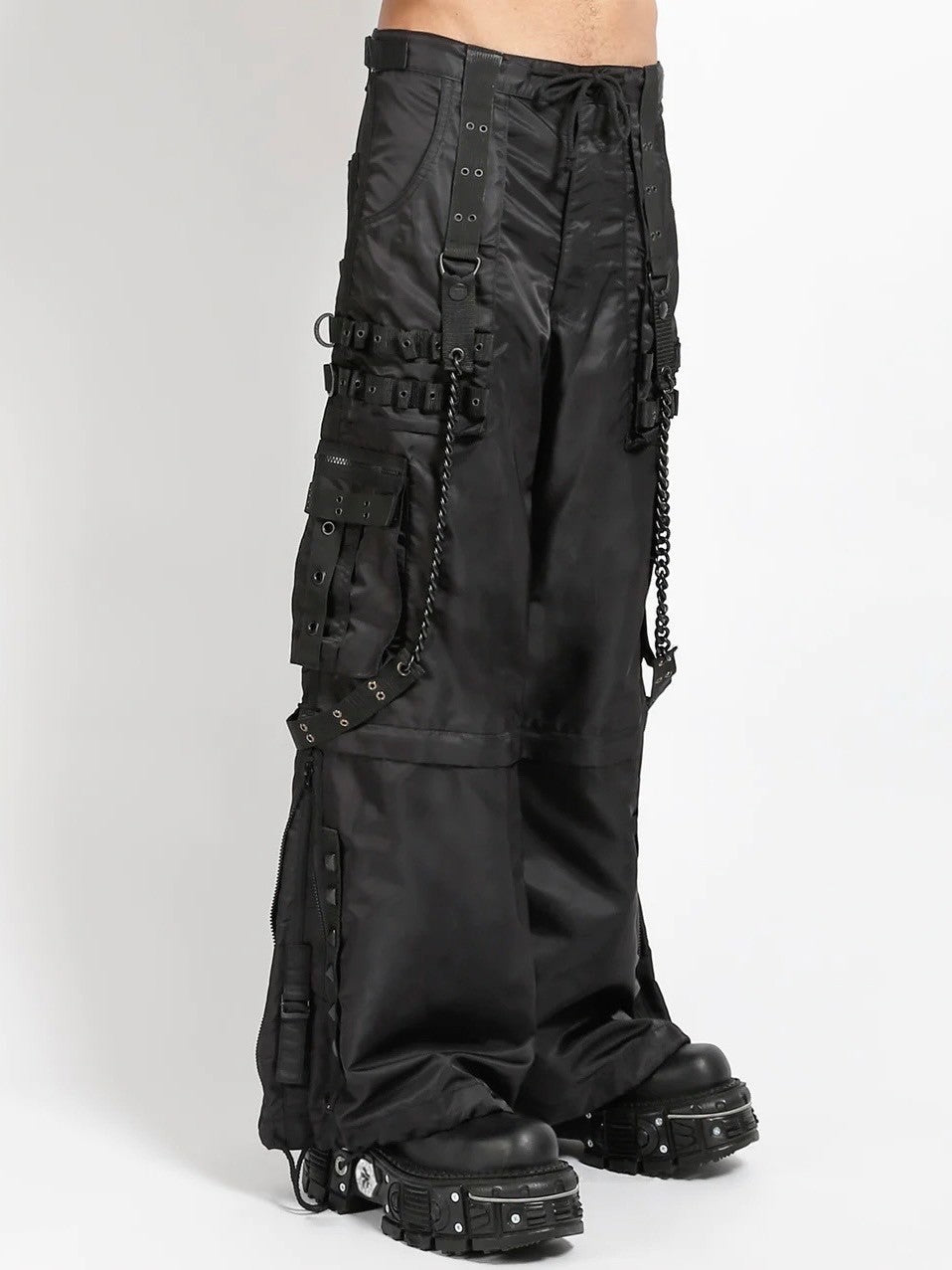 【TRIPP nyc】SPACED OUT NYLON PANT[NY7121M] / 【トリップ エヌワイシー】2wayストラップボンテージナイロンワイドパンツ