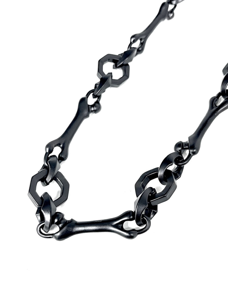 受注制【Never mind the XU】black bone wallet chain