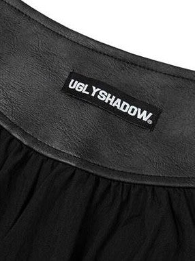 【Uglyshadow】VINTAGE LEATHER PUMPKIN SKIRT