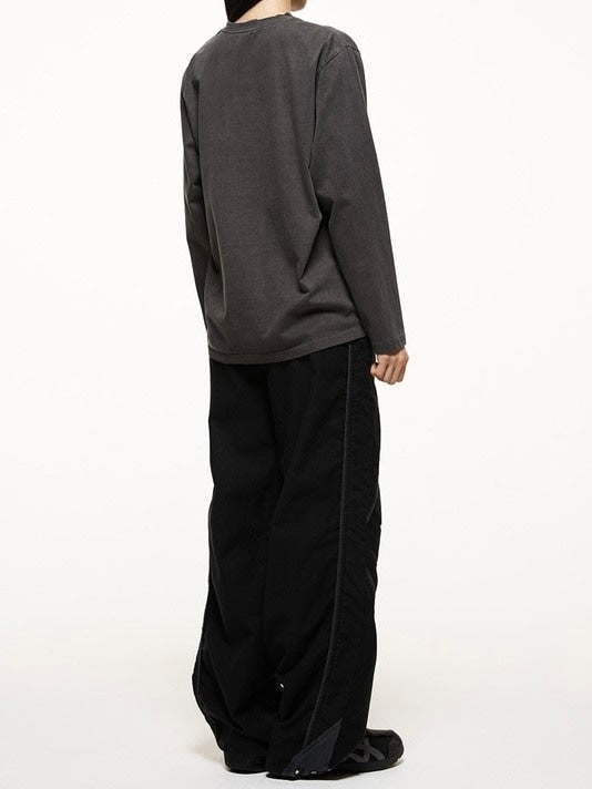 【THECOLDESTMOMENT】logo washed long sleeve