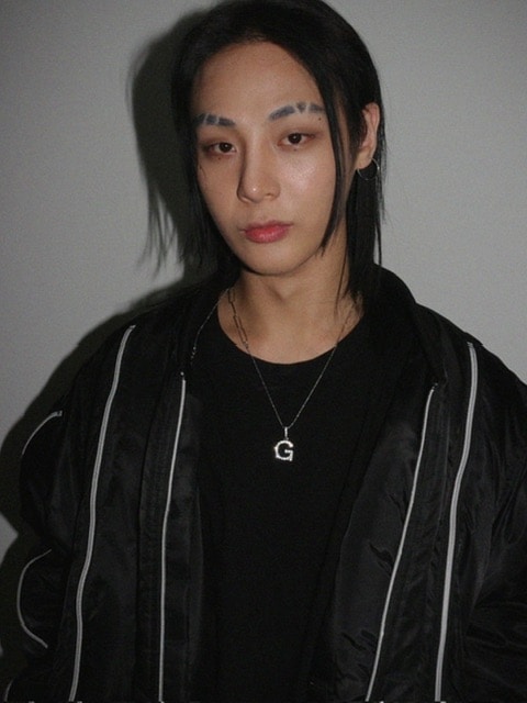 【BLACK PURPLE】CUSTOM layered clip sliding necklace