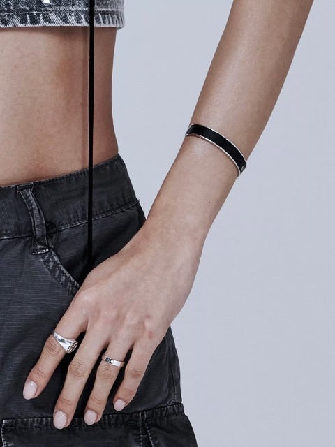 【BLACK PURPLE】 silver925 palette ring