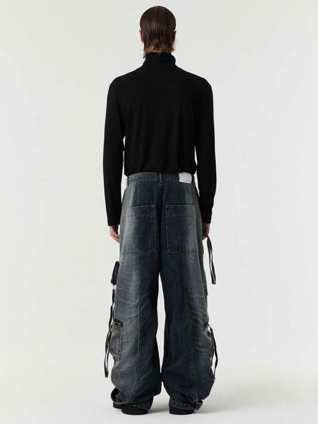 【DNSR】twoface multi cargo denim pants