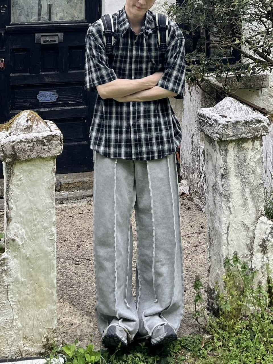 【youll】reverse wide sweat pants (2color)