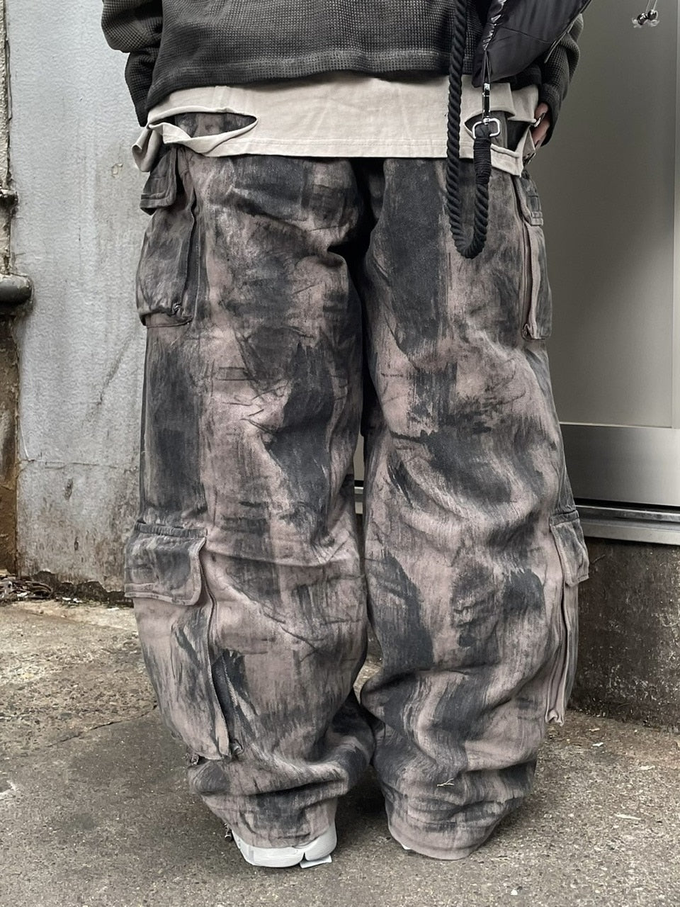 受注制【Never mind the XU】pocket cargo denim pants 4 / 【ネバーマインドザエックスユー】ポケットカーゴワイドデニムパンツ