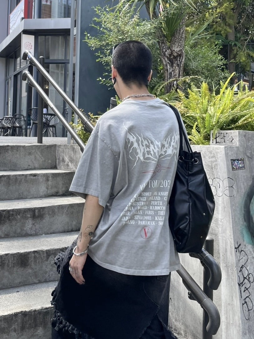 受注制【Never mind the XU】VENTIQUE tee (2color) / 【ネバーマインドザエックスユー】プリント半袖Tシャツ