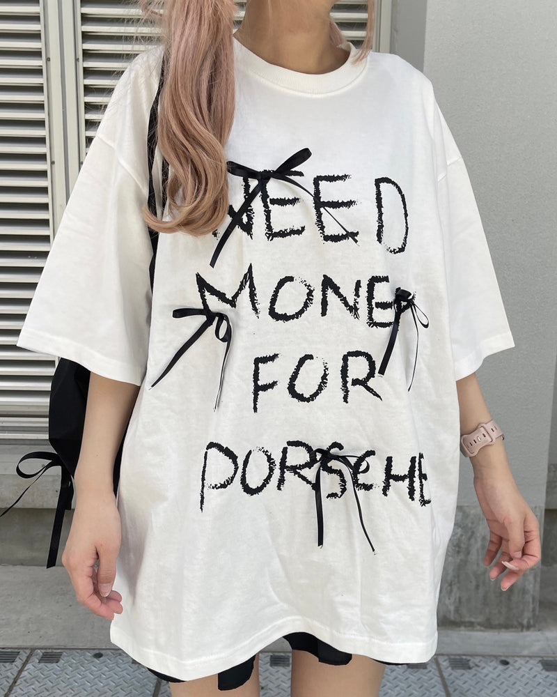 【nmtc +】ribbon half sleeve tee (3color)