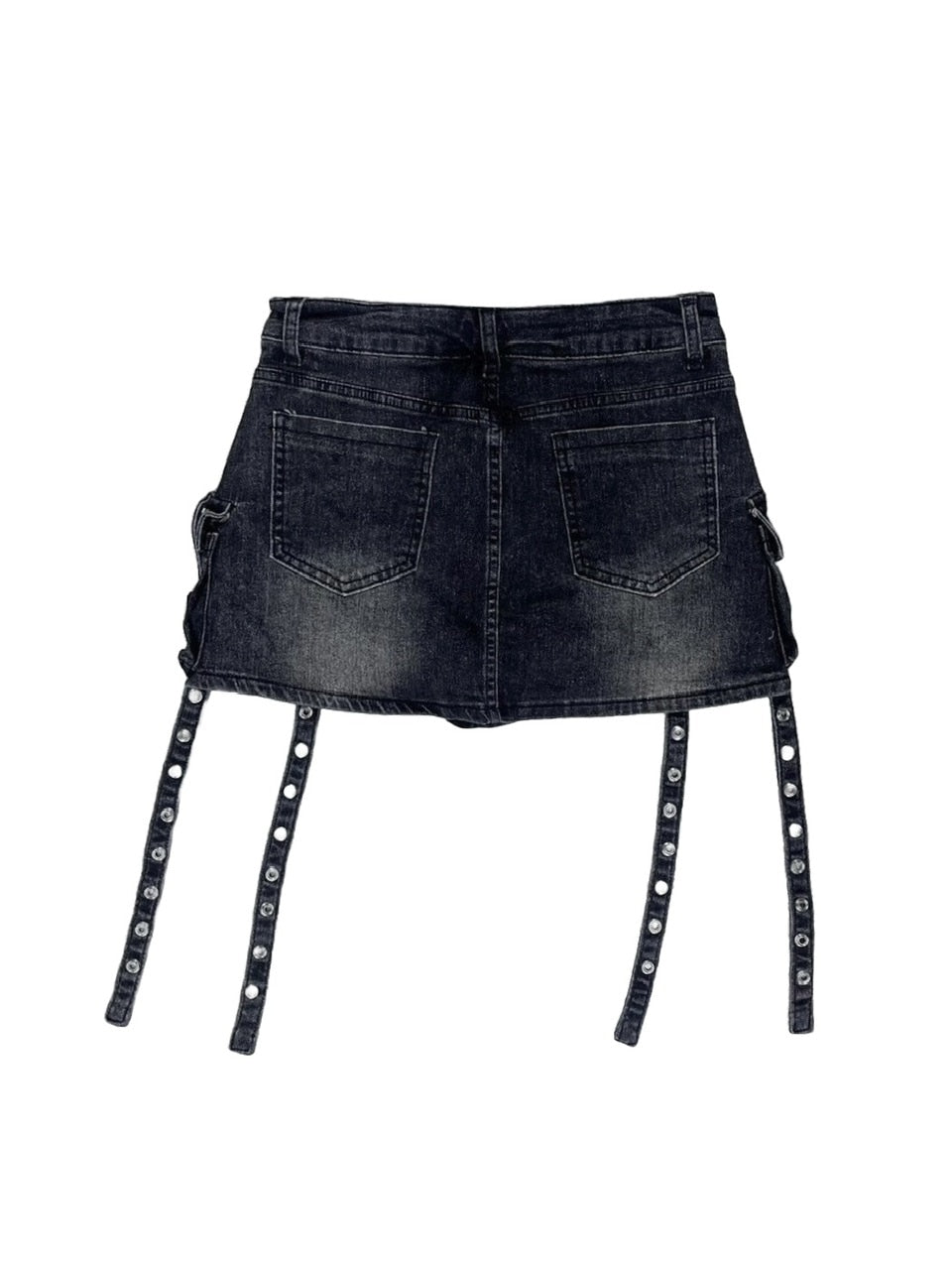 受注制【Never mind the XU】cargo denim skirt (2color)