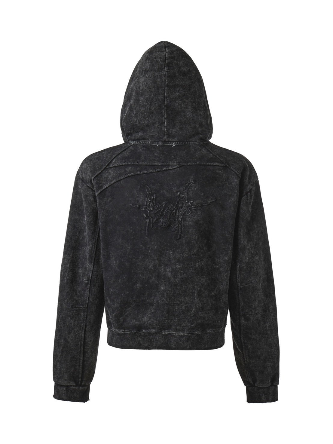 【ANOTHERYOUTH】overdyed crop zip-up hoodie