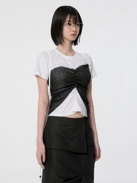 【FLAREUP】Bustier Layered T-Shirt