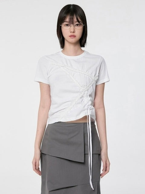 【FLAREUP】Diagonal Strap T-shirt