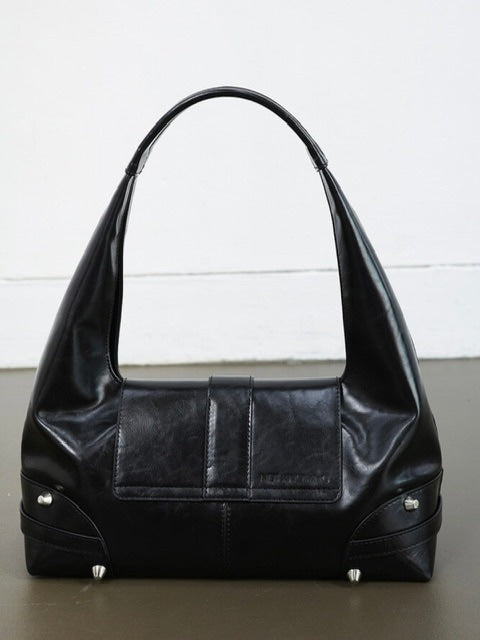 【NOT KNOWING】Small Moto Hobo Bag (LEATHER) /【ノットノーイング】スモールモトホボバッグ