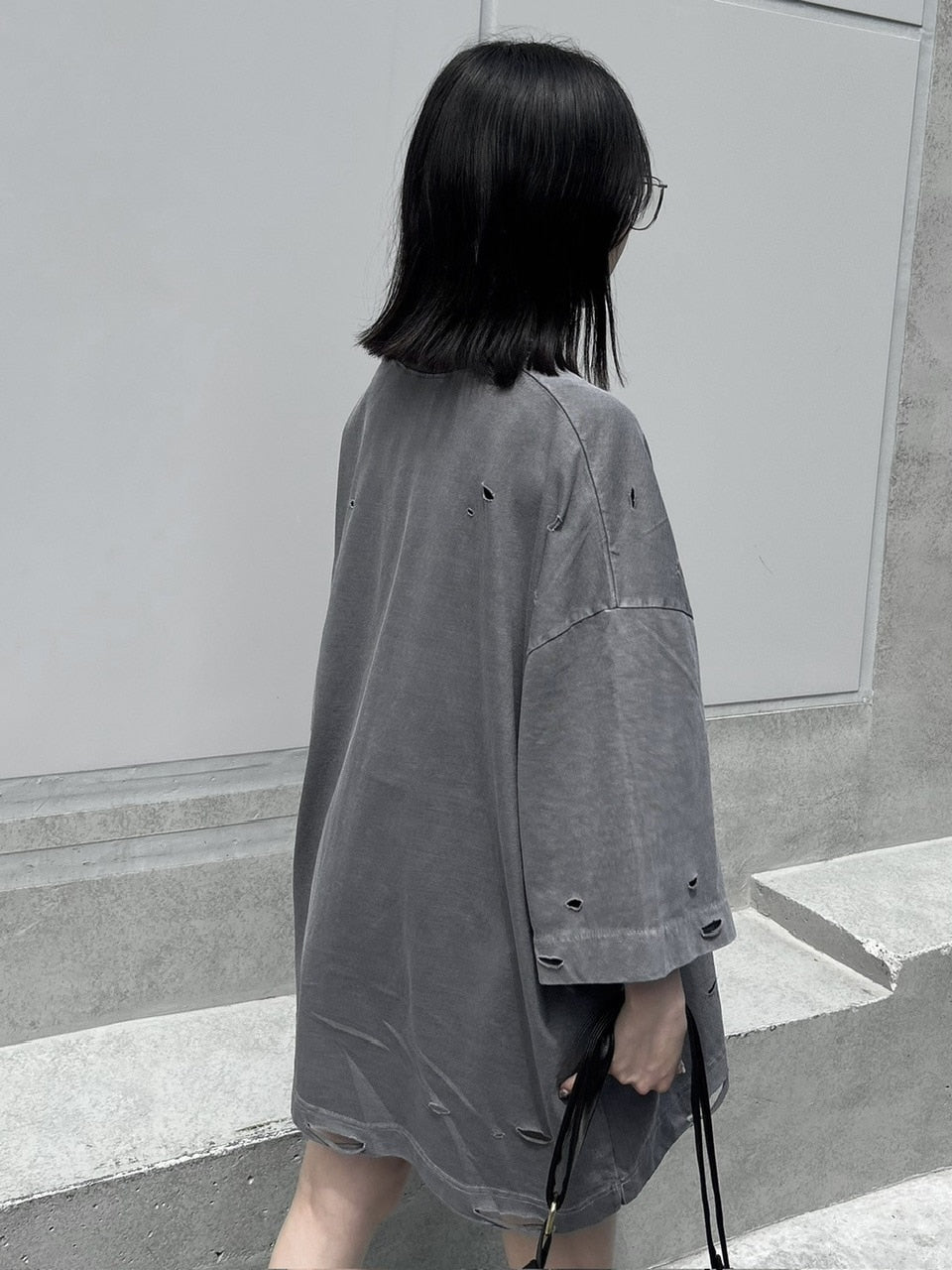 【Chikashitsu +】pigment damage overfit t-shirt (2color)