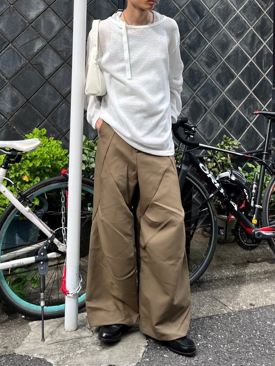 受注制【Chikashitsu +】belt design summer knit (3color)