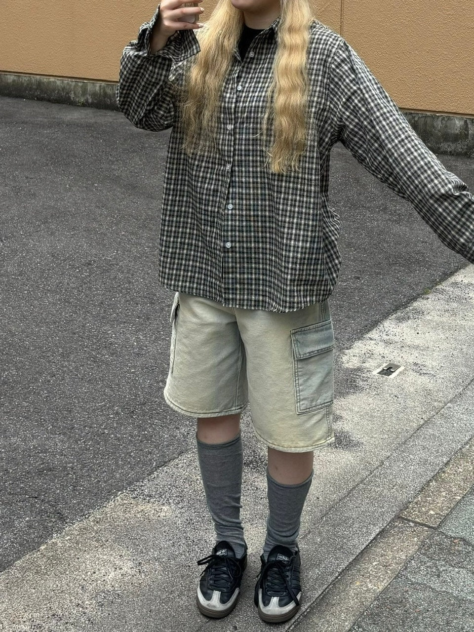 受注制【OaKS】loose fit check shirt (2color)